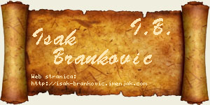 Isak Branković vizit kartica